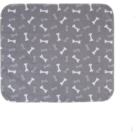 Tapis d'apprentissage PuppyPad, protection anti-fuites 4 couches, contrôle odeurs, base antidérapante (Gris, 80 cm × 90 cm)
