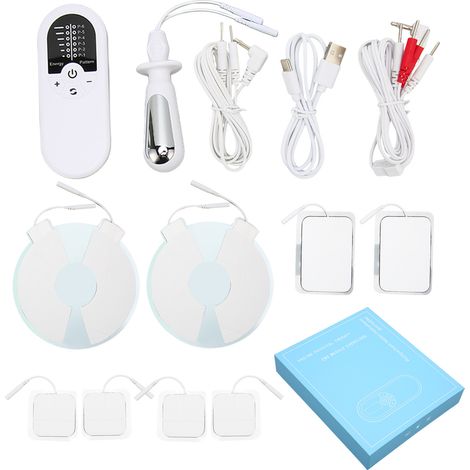 Entraîneur de muscles pelviens à électrostimulation basse fréquence, kit complet avec sondes et patchs électrodes (1/5)