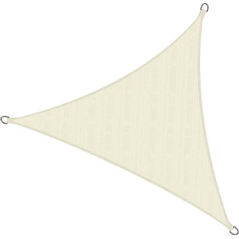 ACKERMAN – Voile d'ombrage triangulaire 3x3x3 m en HDPE perméable avec protection UV, fixation rapide par cordes en polypropylène, résistant aux intempéries (1/5)