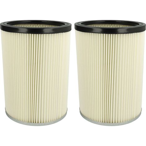vhbw 2x Faltenfilter kompatibel mit Kärcher NT 801 B1, NT 801 B1 S, NT 80/1 B1 M S, NT 993 I Staubsauger - Patronenfilter, Weiß
