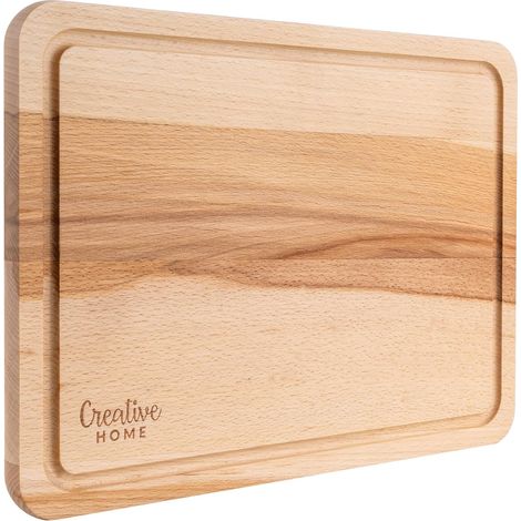 Planche à Découper Bois Hêtre 30,5x22,5 cm Avec Rainure (1/5)