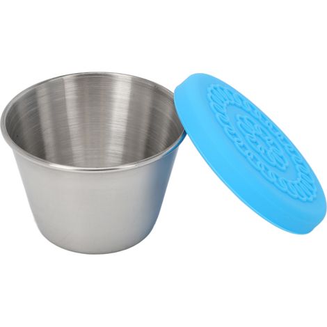 Mini Flacon en Acier Inox 70ml Étanche, Compatible Lave-Vaisselle, Couvercle Bleu pour Huiles Essentielles et Parfums (1/5)