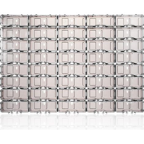 64, Rangement 40 Pièces, Vitrine à Figurines en Plastique Clair, Étui de Protection pour Collectionneurs de Modèles Réduits (1/5)