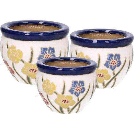Blumenmuster Keramik WC-Sitz 1-3 weiß ø30h21 (1/2)
