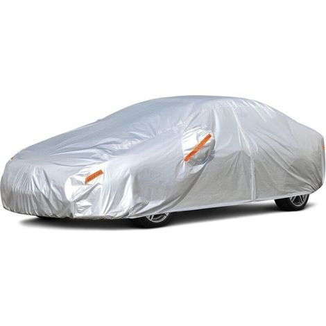 ALLIANDISHousses de voiture pour automobiles étanches par tous les temps soleil Uv pluie protection avec fermeture éclair miroir poche Fit berline (182 à 193 pouces) 3XL (1/4)