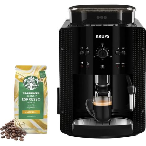 Expresso avec broyeur Krups YY4540FD ESSENTIAL Noire + 1 paquet café Starbucks (1/3)