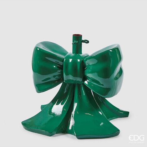 BASE PER ALBERO A FORMA DI FIOCCO, 45X43X43CM, COLORE VERDE, NATALE, SUPPORTI PER ALBERI