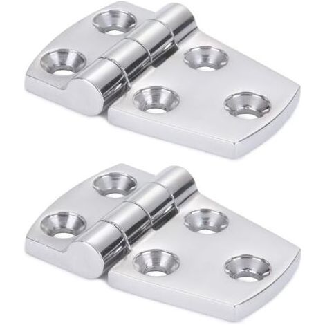 Support de matériel Porte Charnière Acier À toute épreuve Charnière de bateau en acier Cabinet Plateforme Charnière en acier inoxydable Marin Garage 316 2pcs 38 mm x 57 mm (1/4)