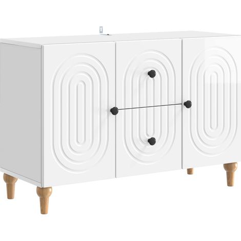 TV Cabinet High Gloss White 89 x 34.5 x 60 cm Engineered Wood vidaXL