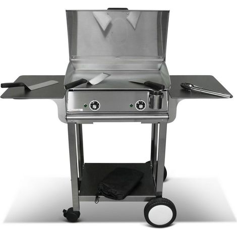 Pack plancha électrique PLANCHAELEC LUX 600 INOX - CHARIOT RIVOLI (1/4)
