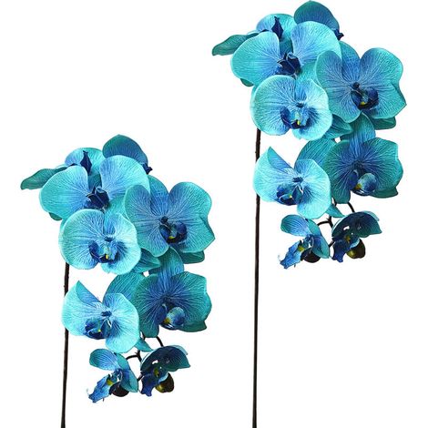 Tiges D'orchidées Artificielles - Tige Réglable avec Fils Métalliques Intégrés - Pour Décoration Mariage Maison Bureau Jardin - 2 Pièces (1/5)