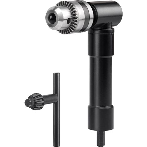 Sollbry Winkelfutter mit Schnellspanner, 0,8–10 mm, 90-Grad-Bohradapter mit Bohrfutterschlüssel für Schaftverlängerungs-Winkelbohrwerkzeug (1/5)