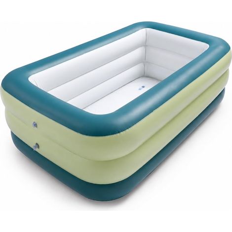 Piscine Gonflable pour Enfants et Adultes, PVC épaissi 3 Couches Pliable Hors Sol, Piscine Gonflable de Grande capacité pour Les Tout-Petits, Fête Aquatique, Jardin, Pelouse (184L) (1/5)
