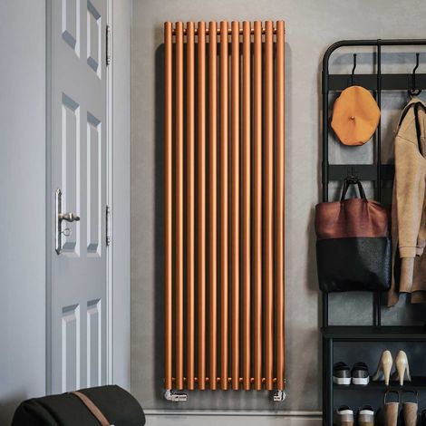 Copper Horizontal Designer Radiator Oval Column Central Heating Rads 1800x590mm (1/5)