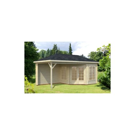 CASETTA DA GIARDINO IN LEGNO D' ABETE NORDICO(28mm) - cm 577X300cm -PAVIMENTO INCLUSO- ITALFROM06