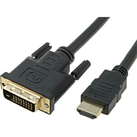 Cable DVI-D male HDMI male 5m noir