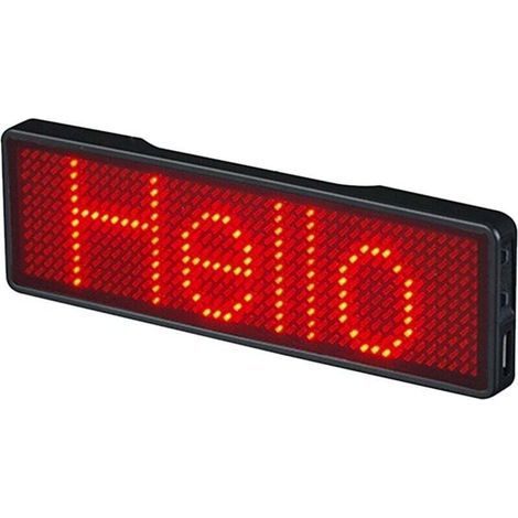 Wiederaufladbares, programmierbares Bluetooth-LED-Namensschild mit Laufschriftanzeige, Typ 2 (1/4)