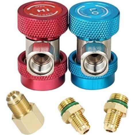 Adaptateur de conversion haute/basse pour raccord rapide R134a réglable, accessoires pour climatiseur, réfrigérant R134a, connecteur de tuyau de collecteur d'instruments de climatisation CVC