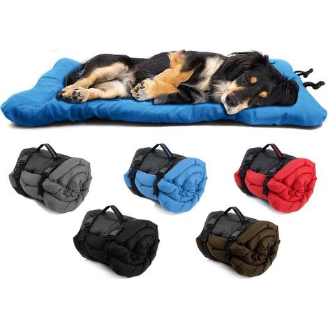 lit pour Chien imperméable et Pliable, Facile à Nettoyer, Tapis pour Chien en Tissu Oxford Durable, adapté aux canapés, aux caisses, etc. Convient à Un Usage extérieur, 90x60 cm (Bleu) (1/5)