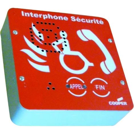 Nugelec NUG36100 Conventional security intercom for EAS in red - VoCALL5 range