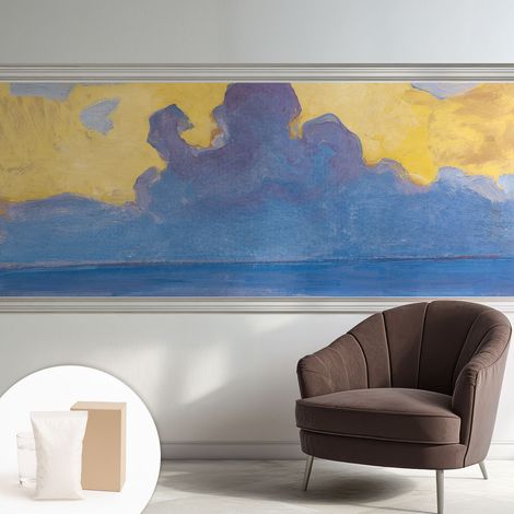 Papier peint avec colle pour décoration moderne de salon chambre à coucher cuisine et bureau Facile Paysage de nuages 250x104 cm (1/5)