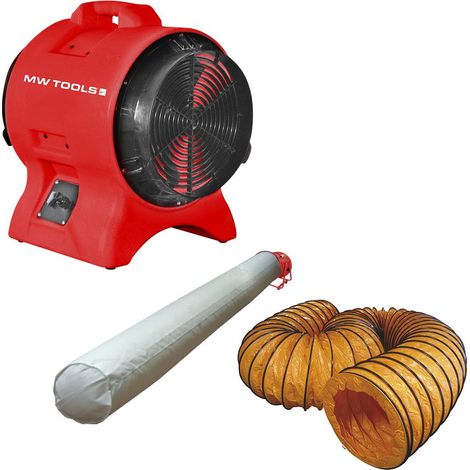 Ventilateur MV200PP avec tuyau et sac filtrant MW Tools MV200PPSET (1/5)