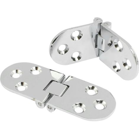 2 PCS Silber Tone Metall faltbar Rotary Wandschrank Schrank Tür Scharniere 3 cm Länge de (1/2)