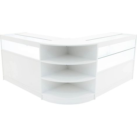 Harmonia LED Shop Counter Set B1200, C1200 & LM60 - White