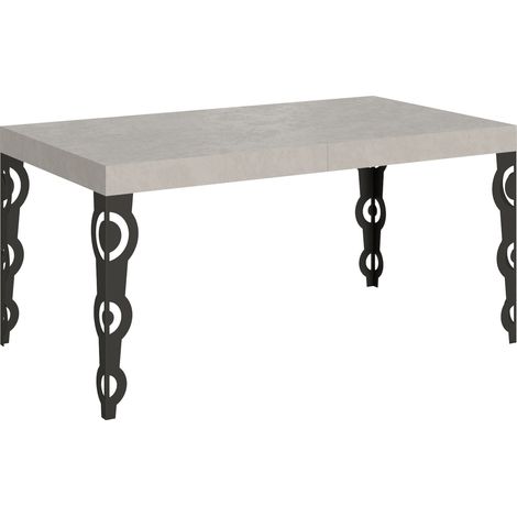 Tavolo allungabile 160/264x90 cm Karamay cashmere gambe antracite (1/3)