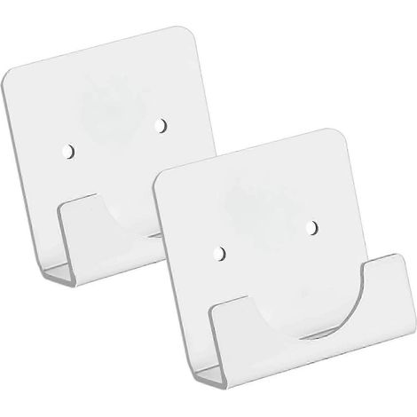 Lot de 2 supports adhésifs multi-usages pour tringle à rideau de douche, adaptés à différents espaces, sûrs et pratiques, accessoires de quincaillerie pour salle de bain, blanc transparent. (1/5)