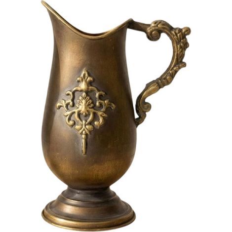 Vases en or vieilli, conteneur de fleurs décoratif-25W425JD (1/2)