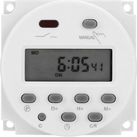 Minuterie Numérique 12 V À Affichage LCD, Programmateur Hebdomadaire Étanche Avec Relais, Commande De Puissance Pour Domotique (1/4)