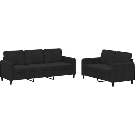 Maison Exclusive - Set di Divani 2 pz Nero in Velluto