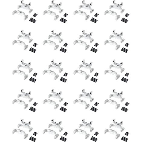 20X pour MN D90 D91 D96 MN99S 1/12 PièCes de Mise à Niveau de Voiture TéLéCommande SièGe de Base de Tige de Traction en MéTal et Accessoires de de Support de Servo, Argent (1/4)
