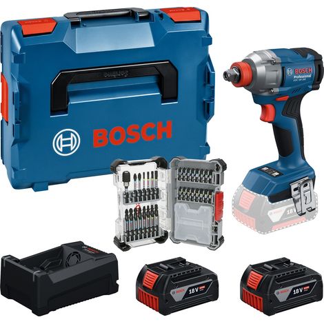 Bosch Professional Bosch Werkzeug-Set: Akku-Drehschlagschrauber GDX 18V-285 + 2x GBA 5 Ah + GAL + 31-tlg. Bit-Set in L-BOXX (1/5)