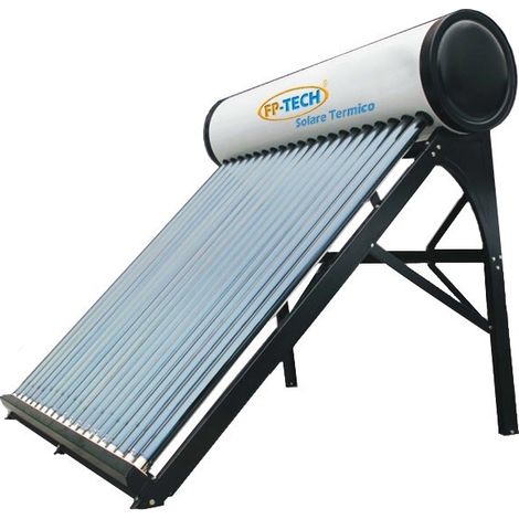 PANNELLO SOLARE TERMICO ACQUA CALDA ACCIAIO INOX 240 LT TUBI SOTTOVUOTO CIRCOLAZIONE NATURALE - MOD. PRO (1/2)