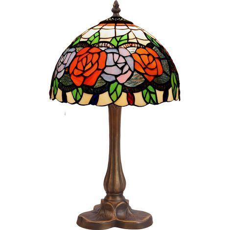 Tischlampe in Kleeblattform und Lampenschirm mit 20 cm Durchmesser der Rosy-Serie