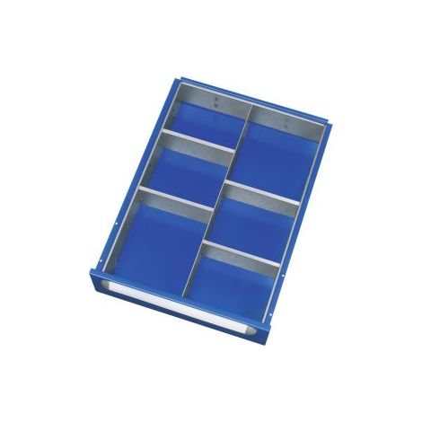 Schubladenunterteilungsmaterial Front-H.120-180mm 1 Trenn-/4 Steckwände RAU (1/2)