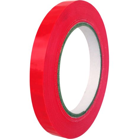 Lot de 144 Ruban adhésif PVC résistant 12mmX 100M Rouge