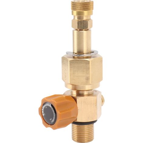 Pressostat haute pression en laiton 5000 psi M18x1,5 avec connecteur femelle plaqué or 8 mm pour bouteille gonflable de CO2 (1/5)