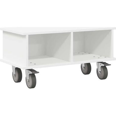 Pratico ed elegante mobile porta TV rettangolare 68,5 x 35 x 35 cm realizzato in legno composito bianco 020054739
