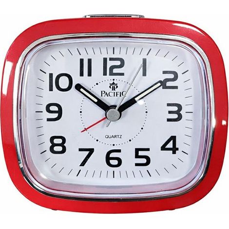 Reloj despertador de cuarzo 6122 rojo Pacífico
