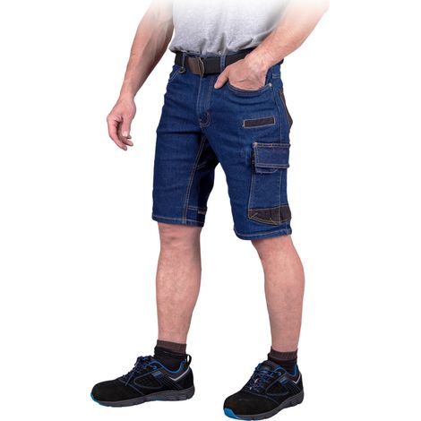 Kurze Schutzhose aus Denim – Cordura® und Stretch – Reflektierende Elemente, Größe L