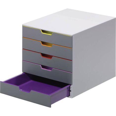 Durable VARICOLOR 5 - 7605 760527 Cassettiera Grigio DIN A4, DIN C4, Folio, Letter Numero cassetti: 5 (1/5)