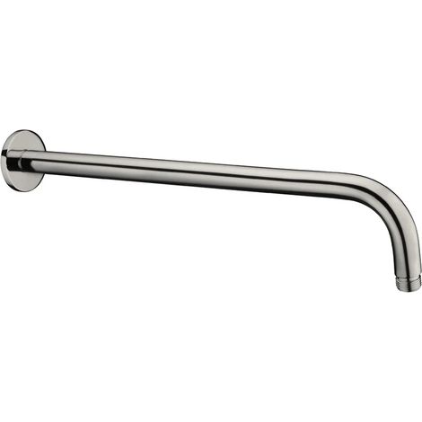 Braccio doccia satinato 35 cm design tondo in acciaio inox (1/3)