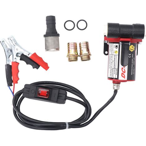 Rosvola Pompe diesel électrique 12V Pompe de transfert 30L/m Pompe à carburant électrique auto-amorçante Pompe d'aspiration (1/5)