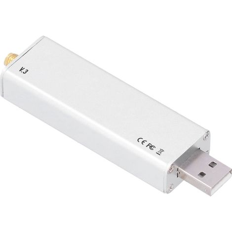 Récepteur pleine bande en alliage d'aluminium RTLSDR, Tuner 0.1MHz à 1.9GHz pour la réception du Signal de conversation d'interphone Radio FM (1/5)