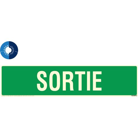 Panneau photoluminescent HD Sortie - rigide 330x75mm - 4055695
