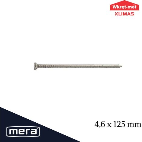 Clavos de construcción Wkręt-met 4.6x125 negros 5 kg