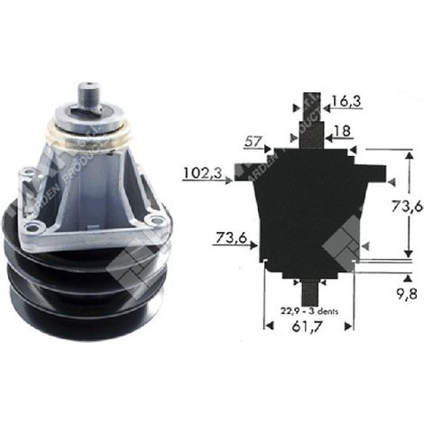 Portalama per trattorini MTD - CUB CADET - TORO - YARD-MAN 618-0431 - 618-0594 - 918-0594 COMPATIBILE - 001325